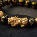 Feng Shui Pixiu Black Obsidian Wealth Bracelet - Attract Wealth - Image 4