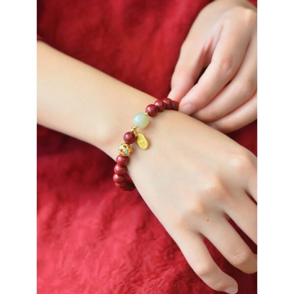 Red Cinnabar Good Fortune Bracelet - Image 4